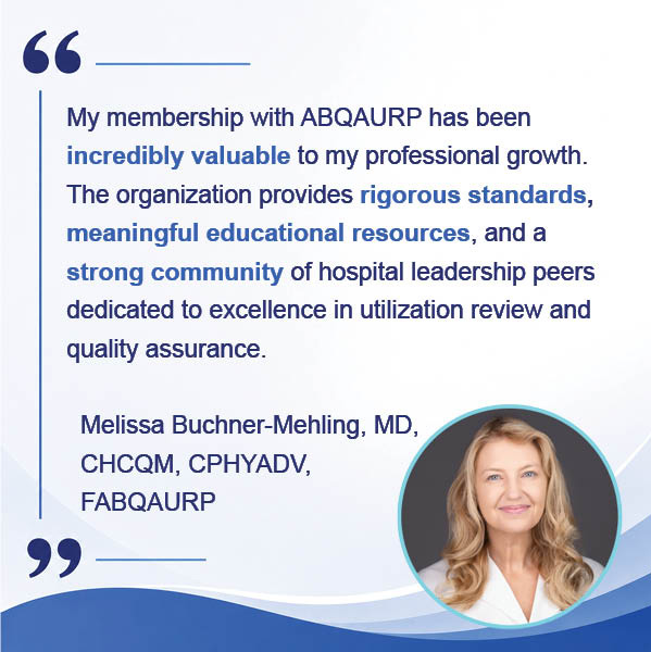 ABQAURP's tweet photo. ABQAURP is pleased to announce our 2025 Membership Referral Drive Winner, Melissa M. Buchner-Mehling, MD, CHCQM, CPHYADV, FABQAURP! We are proud to have Dr. Buchner-Mehling and her colleagues as ABQAURP members! Learn more at https://t.co/CPkCw9gcrj #hcquality #membership https://t.co/0E4xx8gJ9q