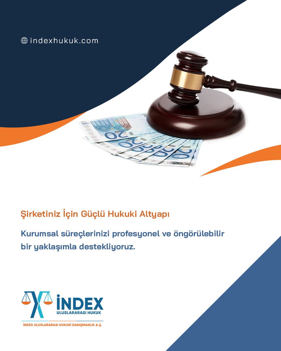 IndexHukuk's tweet photo. Kurumsal süreçlerde güçlü bir hukuki altyapı, sürdürülebilir başarının en önemli adımlarından biridir.

İndex Uluslararası Hukuki Danışmanlık A.Ş. olarak; şirketlerin ihtiyaçlarına özel, stratejik ve güven odaklı danışmanlık hizmetleri sunuyoruz. https://t.co/hGoyOqFobd