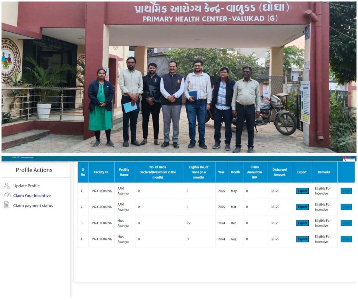ABDMGujarat's tweet photo. Celebrating Success!🎉
Ayushman Arogya Mandir, Avaniya, PHC Valukad Ghogha, District #Bhavnagar received ₹38,000+ under #DHIS through strong #ABHA linked digital service delivery.📲
A proud milestone and an inspiring step towards strengthening #ABDM in #Gujarat🚀
#DigitalHealth https://t.co/eC8nhKZJuM