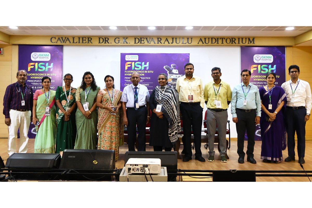 GKNMHospital's tweet photo. 𝐆𝐊𝐍𝐌 𝐇𝐨𝐬𝐩𝐢𝐭𝐚𝐥 successfully organized an 𝐀𝐝𝐯𝐚𝐧𝐜𝐞𝐝 𝐂𝐌𝐄 &amp; 𝐇𝐚𝐧𝐝𝐬-𝐨𝐧 𝐖𝐨𝐫𝐤𝐬𝐡𝐨𝐩 𝐨𝐧 𝐅𝐈𝐒𝐇 𝐌𝐨𝐥𝐞𝐜𝐮𝐥𝐚𝐫 𝐃𝐢𝐚𝐠𝐧𝐨𝐬𝐭𝐢𝐜𝐬.

https://t.co/YW1Ig9xlyo

#FISHWorkshop #GKNM https://t.co/lALUJk8Dsl