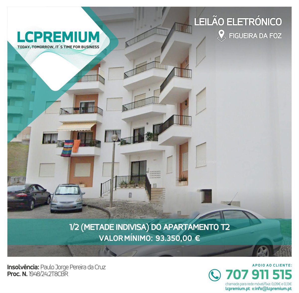 LCPremium1995's tweet photo. ➜ Insolvência: Paulo Jorge Pereira da Cruz | Proc. N. 1948/24.2T8CBR

Leilão Eletrónico | FIGUEIRA DA FOZ

✅ Termina dia 27.05.2026 às 16h;

✅ 1/2 (Metade Indivisa) do Apartamento T2;

✅ Área Bruta Privativa: 85,00 m²

✅ Nota:Venda de quota‑parte indivisa de imóvel ocupado https://t.co/Zc3TrL9fqK