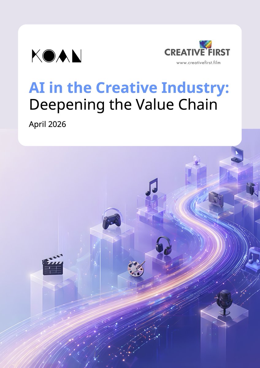 CreativeFirstIN's tweet photo. AI is already reshaping how stories are created, produced, and experienced. Our new white paper with Koan Advisory Group explores AI’s impact on media, creativity, rights, regulation, and the future of the creative economy.

Read the full white paper here: https://t.co/Qjwco7MHHo https://t.co/cbZMKdWOPn