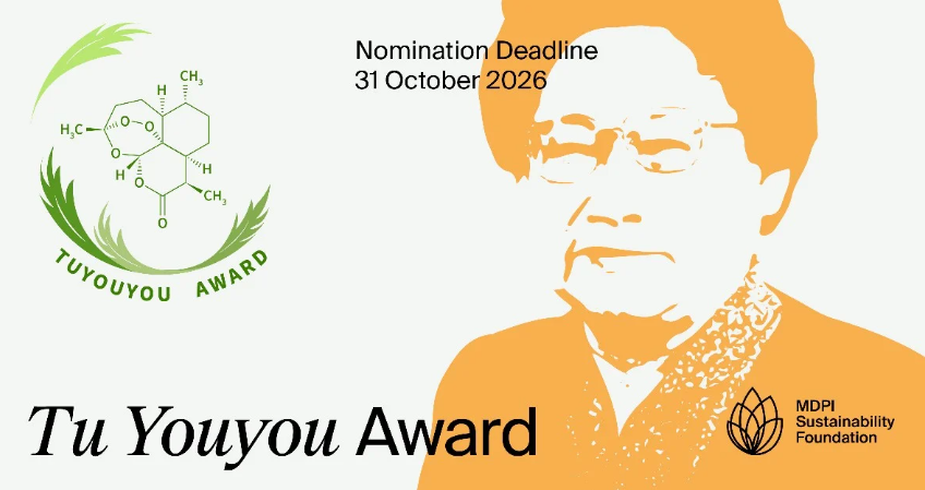 IntelligentMDPI's tweet photo. 🔔 Reminder: Nominations for the 2026 Tu Youyou Award are still open! 🏆

📅 Deadline: 31 October 2026
📝 Submit your nomination:
https://t.co/EFBQQLKR8X

🔗 More information: https://t.co/HHS3JRr6n4

#TuYouyouAward #Science #Research #Awards https://t.co/6CVqolDBVI
