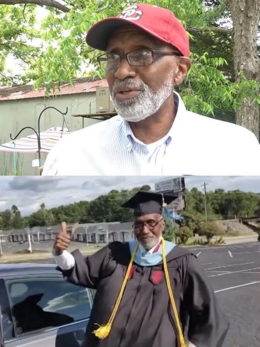 skiistiredasf's tweet photo. Leroy Harley, a determined Black grandfather from Bowman, South Carolina, made history by earning his Master’s degree in Teaching from the University of South Carolina (USC) at the age of 71.
After deciding to pursue education later in life, he walked across the stage and proved it’s never too late to chase your dreams.
Inspiring! 👏🏾