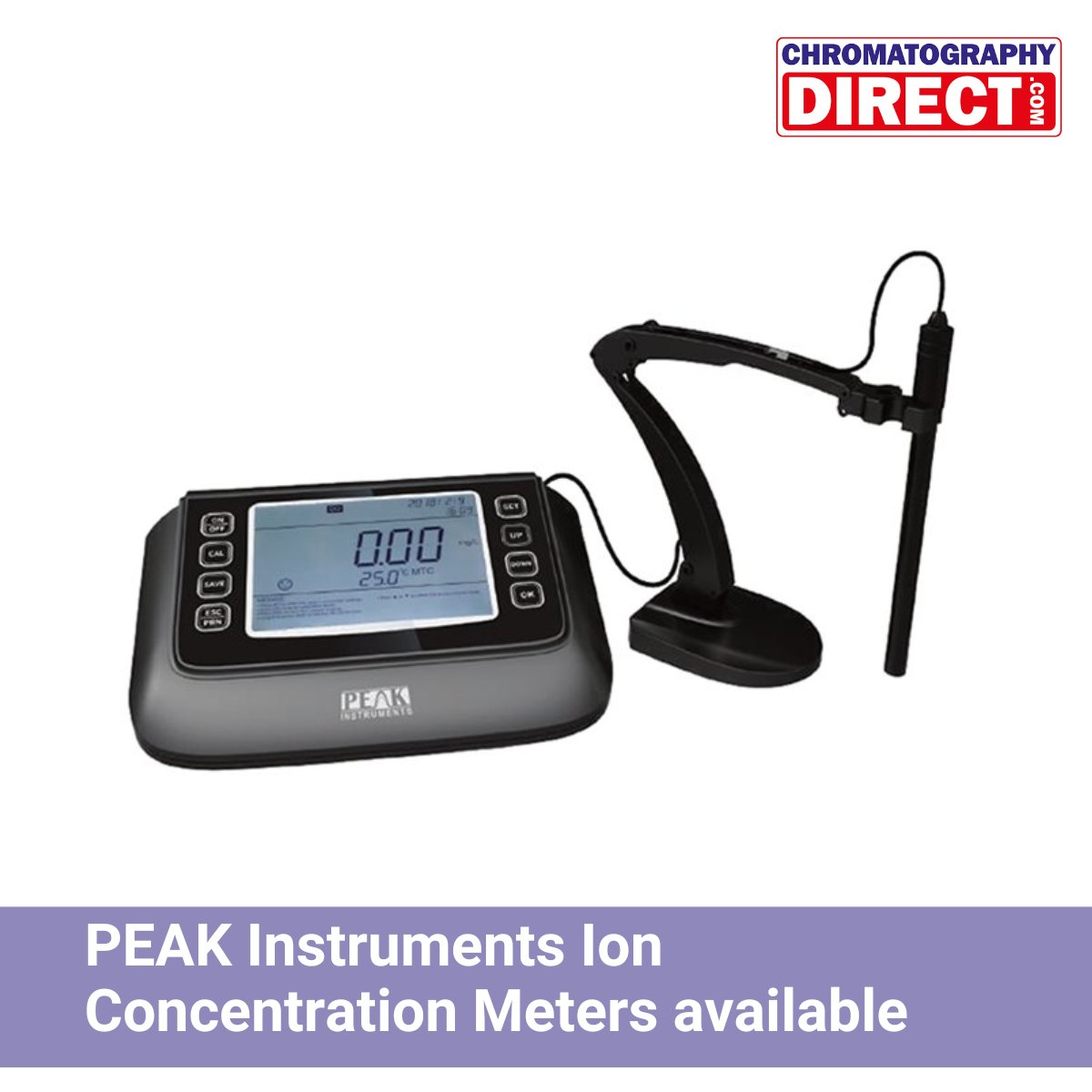 ChromDirect's tweet photo. Measuring specific ions in water or process samples? Check out Peak Instruments ion concentration meters (ISE compatible). https://t.co/iytBKVHuXn

 #ISE #ionselective #waterquality #labequipment https://t.co/JKxA63Kzeb