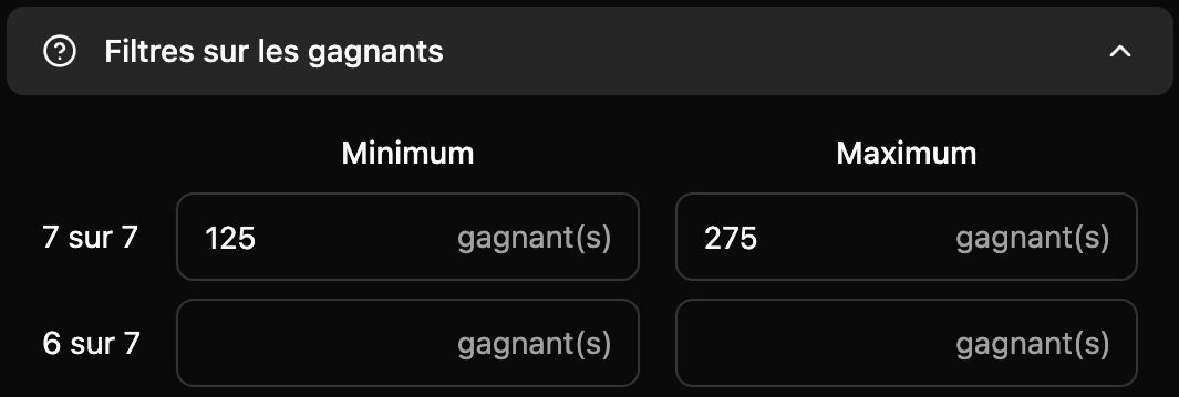 ismoksl's tweet photo. On peux maintenant filtrer sur le nombre de gagnants sur https://t.co/5skaB353t7 🤯

Disponible sur les Loto Foot 7 et 8 uniquement !

Le filtre est disponible pour tous les joueurs gratuitement pendant 1 semaine avant d'être réservé aux joueurs Pro.

#TeamParieur https://t.co/HKGPJNNS9K