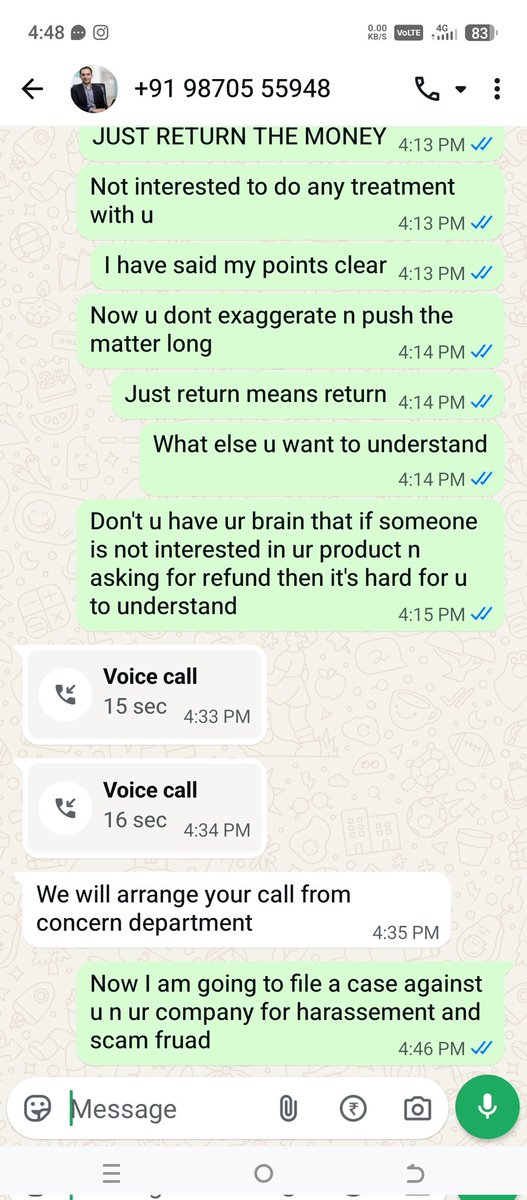 PuspanjaliP's tweet photo. Teach ur executive to give privacy to the customers. If someone is not willing to talk then also they keep on calling. Force us to talk with them. No need to refund my money. Just keep it
And stop stressing me https://t.co/AtlnGyhxGV