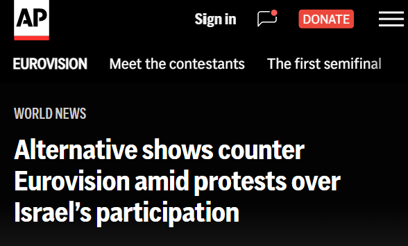 HonestReporting's tweet photo. 1/
Are you being properly informed or are you being fed opinion as fact?

In this recent @AP report on the Eurovision controversy regarding Israel’s participation, we are provided with a masterclass in bias-as-journalism.🧵 https://t.co/M4oGkYHFcC
