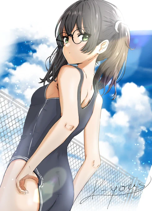 スク水千冬ちゃん!メガネ有・再