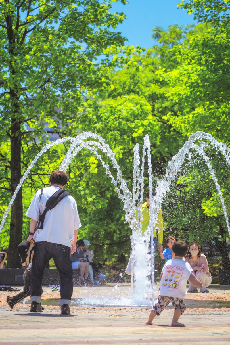 緑が眩しい環水公園 夏はとくに噴水広場が人気ですね 写真は先週、富山