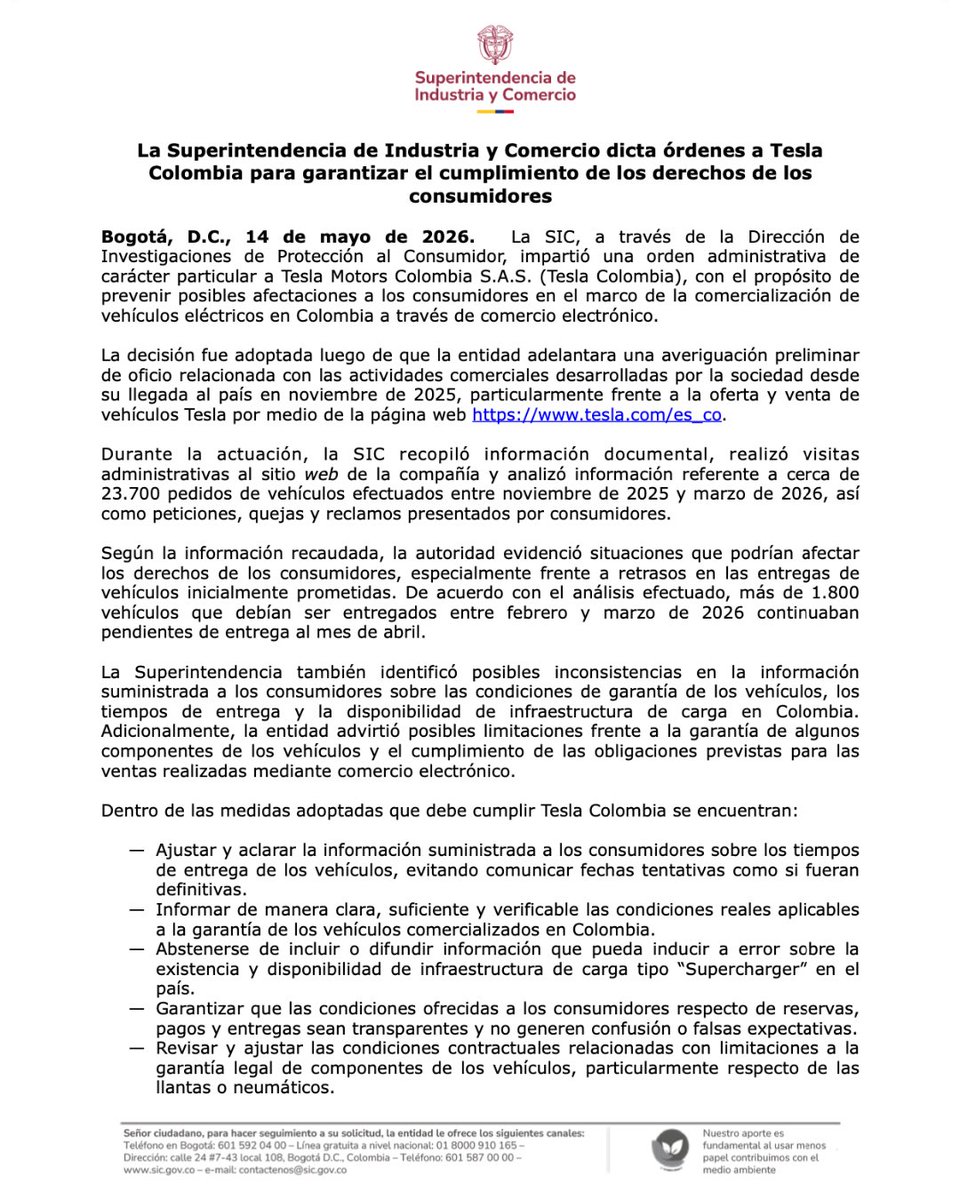 Superintendencia de Industria y Comercio 🇨🇴 tweet media