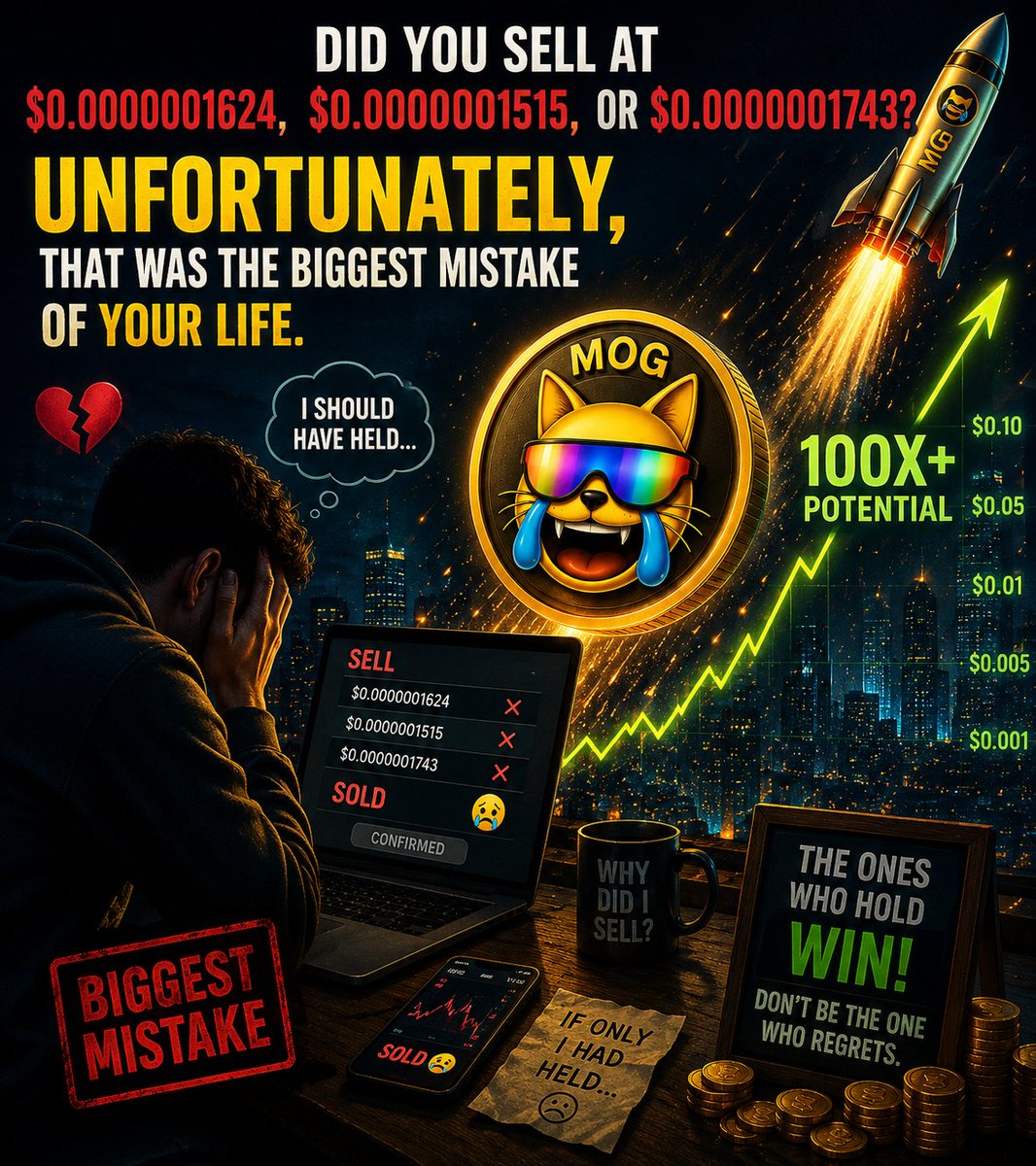 kojaa101's tweet photo. $MOG  $0.003 
Did you sell at $0.0000001624, or $0.0000001515, or $0.0000001743? Unfortunately, that was the biggest mistake of your life.
Believe , you made a mistake it’s still very early. 
#MOG #Memecoin #Web3 #CryptoCommunity #CryptoNews #Altcoins
@mogcoin
@MogCoinEth
@CoinMarketCap
@coinbase
@BinanceArabic
@krakenfx
@binance
@coingecko
@dexscreener 
@krakenfx_UK