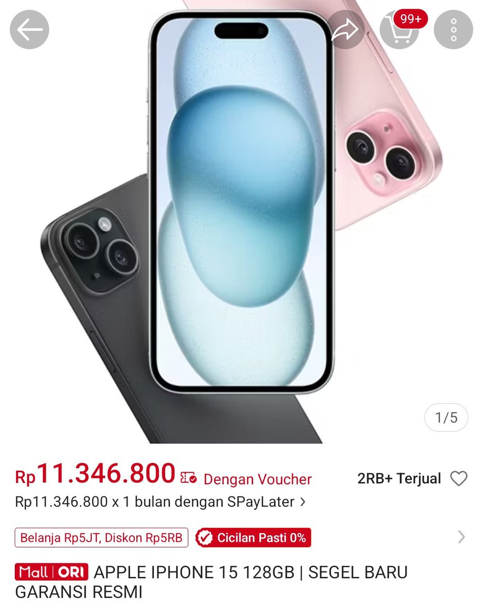 achablsky's tweet photo. eh ip 15 sama 16 cuman selisih 2jt an , lebih worth it yg mana guys?? https://t.co/16myUNLwy0