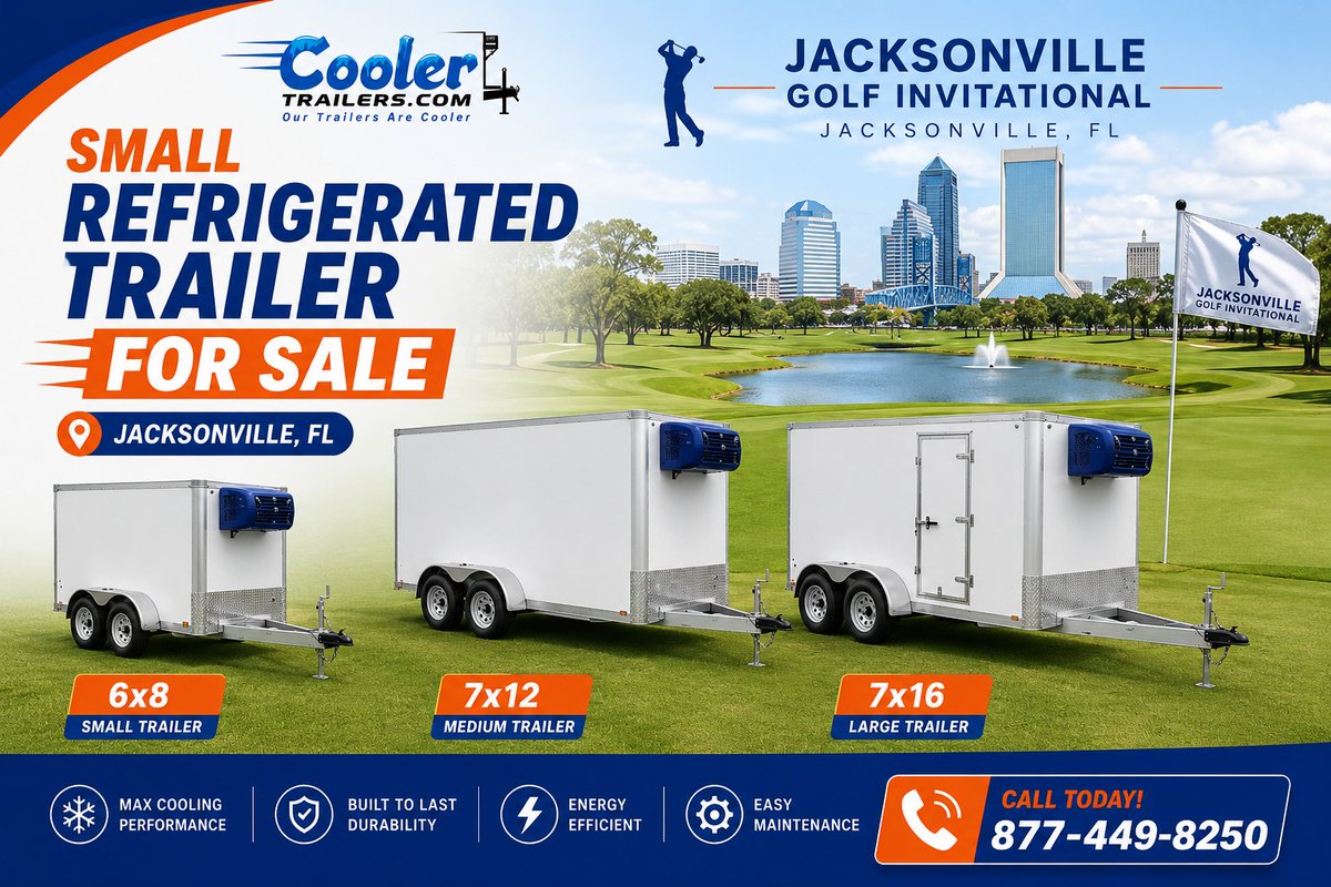 CoolerTrailers's tweet photo. Jacksonville specialty vendors: Need a small refrigerated trailer for sale?
Compact size = venue access larger trucks lose.
Perfect for Riverside, San Marco, Five Points, beach boardwalk restrictions.
Sizing guide: https://t.co/yiSi5C97po
#Jacksonville https://t.co/RiSWg3mOoS