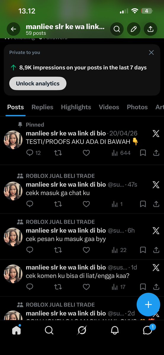 manliee bernadyaribka Slr Ke wa link di bio tweet media