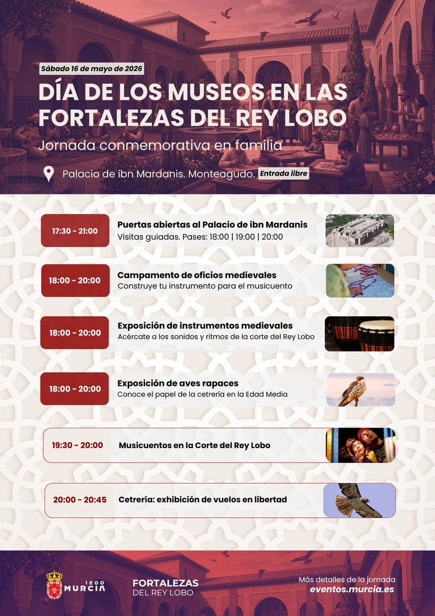 const_historia's tweet photo. ⚒️ Volvemos a montar el campamento histórico en el Palacio de Ibn Mardanis 🏰

Tiendas, herramientas, oficios, telas, cacharros y mucha historia en pleno Castillejo de Monteagudo.

📌 Aquí tenéis la programación del #DíaInternacionalDeLosMuseos

Nos vemos entre fortalezas. https://t.co/u45Nfem6pF