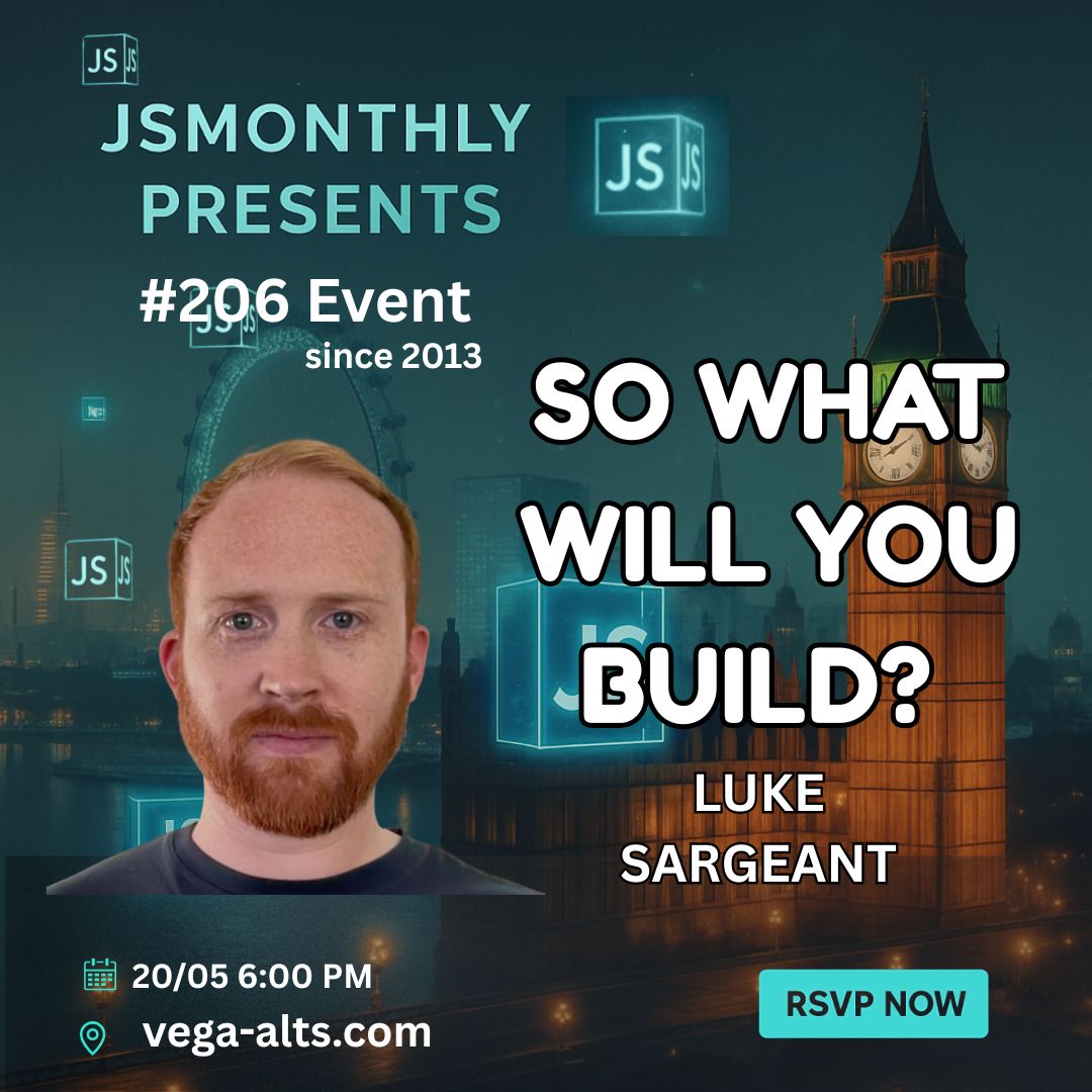 jsmonthlylondon's tweet photo. Right now you can build faster than ever:Everything-as-a-Service, hundreds of AI agents W/ no workers’ union, &amp; JavaScript running on nearly every connected device on Earth

Luke Sargeant Eng Lead  https://t.co/p2YLH5ptEH shares what still matters when you zoom out from the code https://t.co/4knrb4pamd