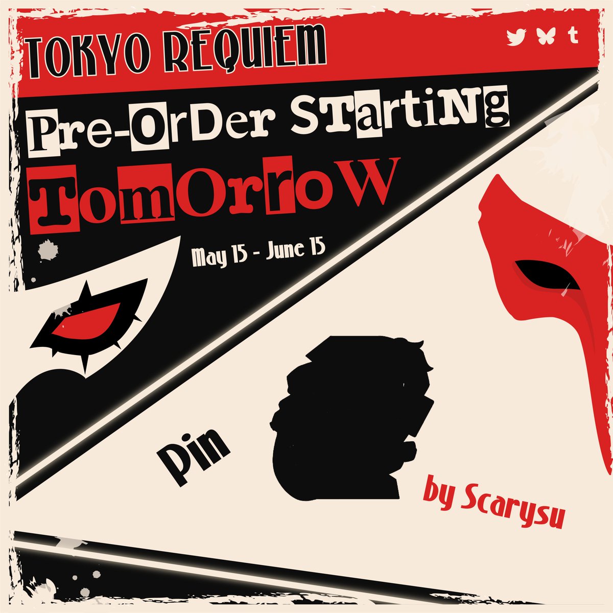 Tokyo Requiem - Shuake Noir AU Zine tweet media