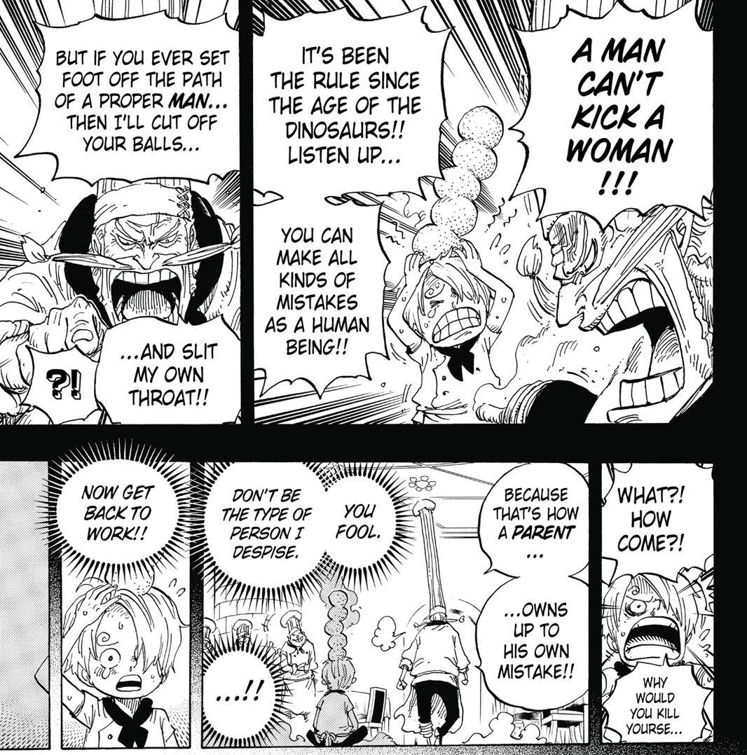 therlkings's tweet photo. This just isn’t true 😭 Sanji is only like that towards women because of Zeff https://t.co/ygfDbuzfy1