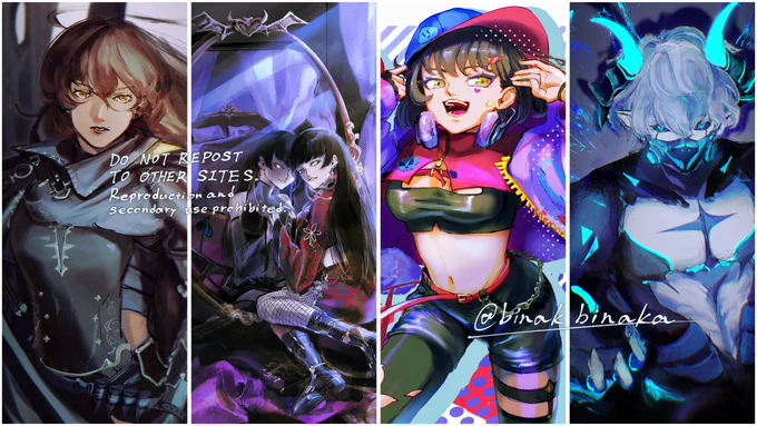#skeb募集中 です! 一枚絵、立ち絵、キャラクターデザインなどを中心に募集してます! 少しダークで物語を感じるような雰囲気や、キャラクターの表情・感情が伝わる描写を大切にしています (3枚目はご依頼絵です) ツリーにポートフォリオサイト繋げています 《