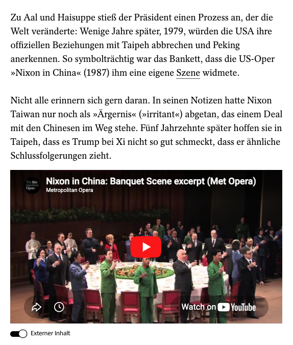 CoDieckmann's tweet photo. Trump lädt Xi beim Staatsbankett in der Großen Halle des Volkes nach Washington ein, zum Gegenbesuch im September.

Rückblick auf das US-China-Bankett, das die Welt veränderte: 

https://t.co/ffTAKmG24p https://t.co/hANx8fbSDK