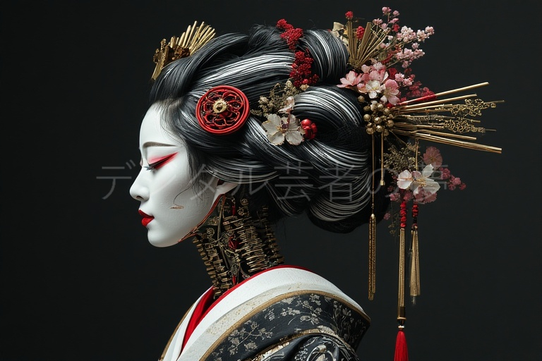 AI_GeishaDreams's tweet photo. Artisan Technica – Geisha Portraits
"Seiryn"

A new evolution of the series. Traditional geisha iconography reimagined through a ceramic-doll, cybernetic 3D aesthetic, blending classical elegance with the techno-oriental maximalism of Digital Geisha Dreams. https://t.co/Ir6GfiX8b1