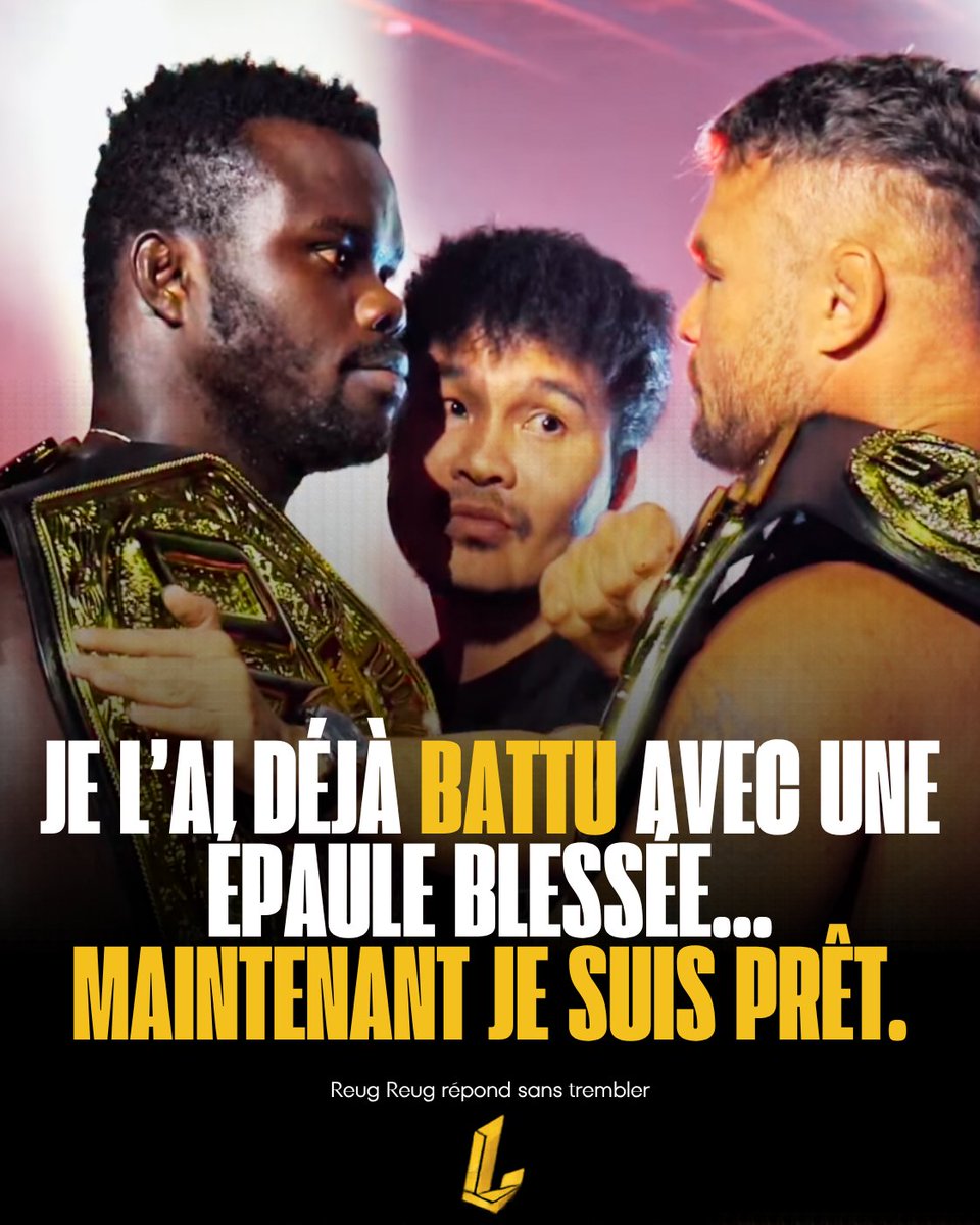 lambarena_Off's tweet photo. 🔥 Reug Reug vs Malykhin… la rivalité devient personnelle.

🇸🇳 Le Lion du Sénégal affirme l’avoir déjà battu blessé.
💥 Cette fois, il promet une version encore plus dangereuse.
👊 KO, soumission ou guerre totale… le choc s’annonce explosif.

#Lambarena #ReugReug #Malykhin https://t.co/x1U9DTQ1of