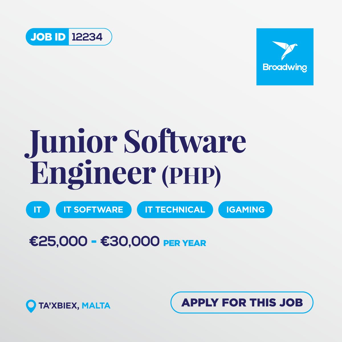 BROADWING_JOBS's tweet photo. 💼 Job Title: Junior Software Engineer (PHP)
✅ Apply for this job: https://t.co/kZ5lTqdEt2

#IT #itsoftware #ittechnical #igaming #apis #communication #devops #php #selfmotivation #teamwork #jobs #recruitment #staffing #employment #jobsearch https://t.co/vtcugZ9LTL