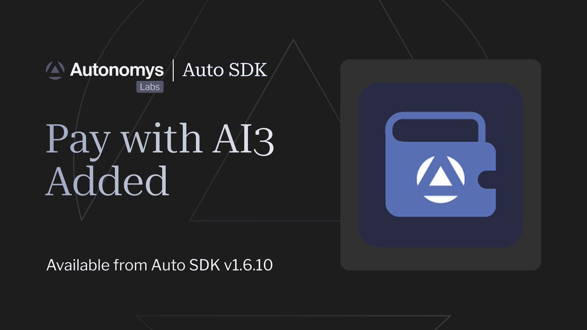 Autonomys | AI3.0 tweet media