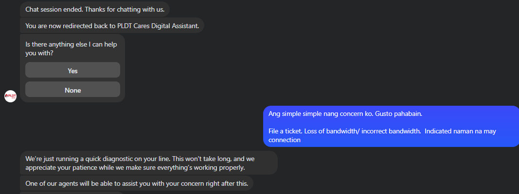 iamsircus's tweet photo. @PLDT_Cares  ganto ka kupal mga CSR nyo. ang simple simple file a ticket andami gusto ipagawa. https://t.co/VW0QduHsIQ