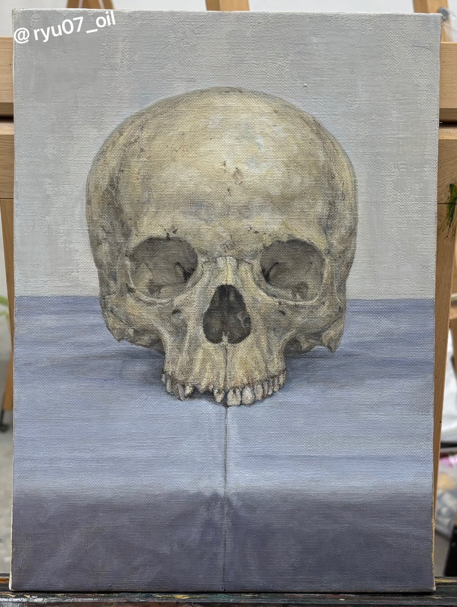 ryu_Oil_'s tweet photo. F4キャンバス／油彩 『骸骨』
#油絵 #oilpainting https://t.co/mrBg25XbOr