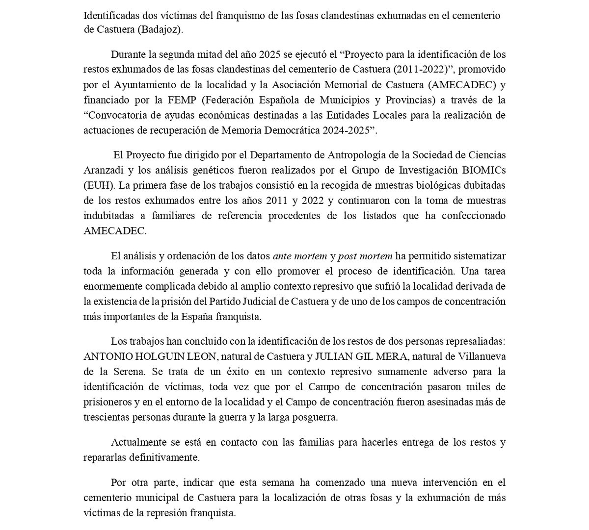 Ayto. Castuera tweet media