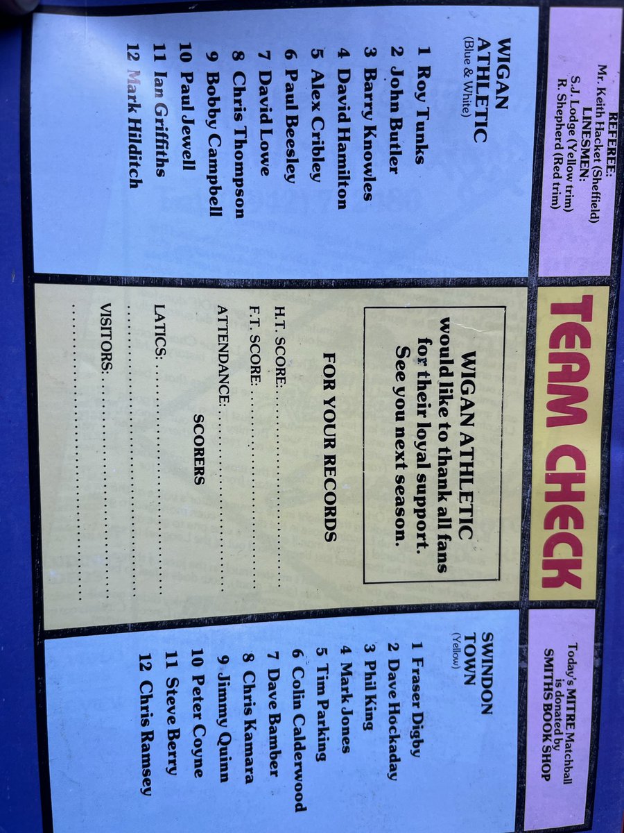 Old Swindon Programmes tweet media