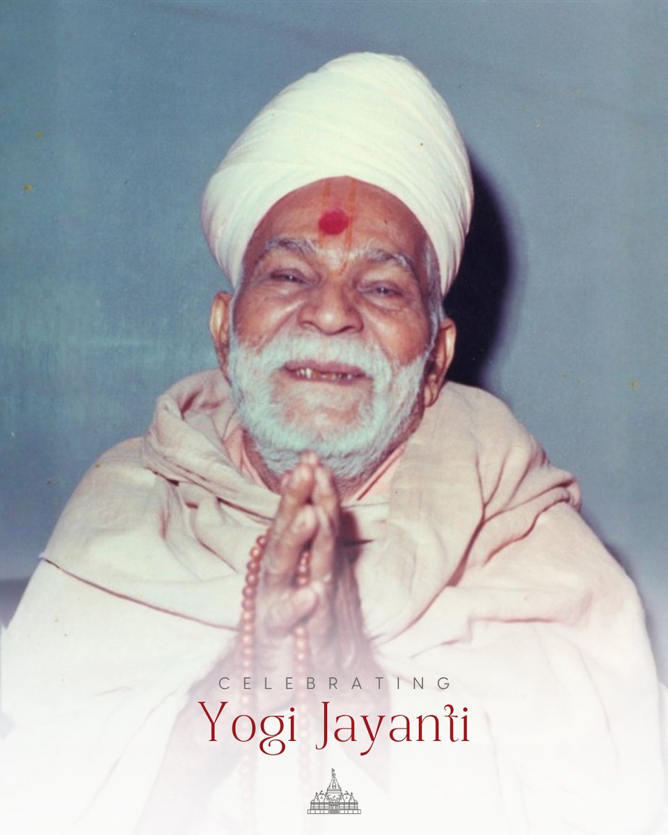 akshardham_usa's tweet photo. Pure joy is a choice, and Brahmaswarup Yogiji Maharaj was the ultimate master of it. Today we celebrate the birth of Yogiji Maharaj, the fourth spiritual successor of Bhagwan Swaminarayan, whose smile continues to light up the world!

#Akshardham #YogijiMaharaj https://t.co/BMH0621WSA