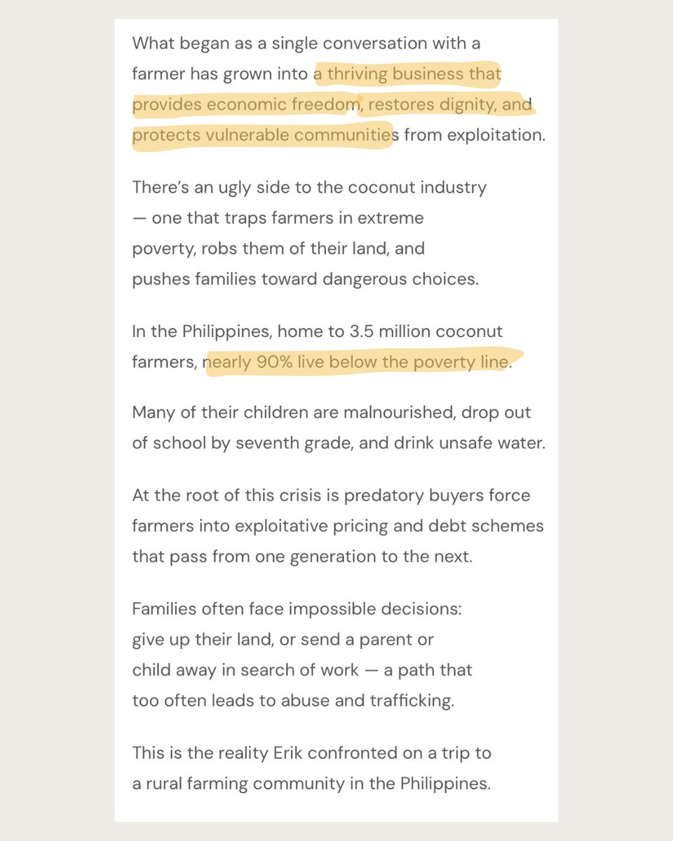 dignity_made's tweet photo. We’re honored to be featured in @causeartist 💛 sharing how Dignity Made is helping transform coconut farming communities in the Philippines 🌴

Every coconut product tells a bigger story: freedom, opportunity, and hope for the next generation! 🤍✨ https://t.co/XMfaooun4U