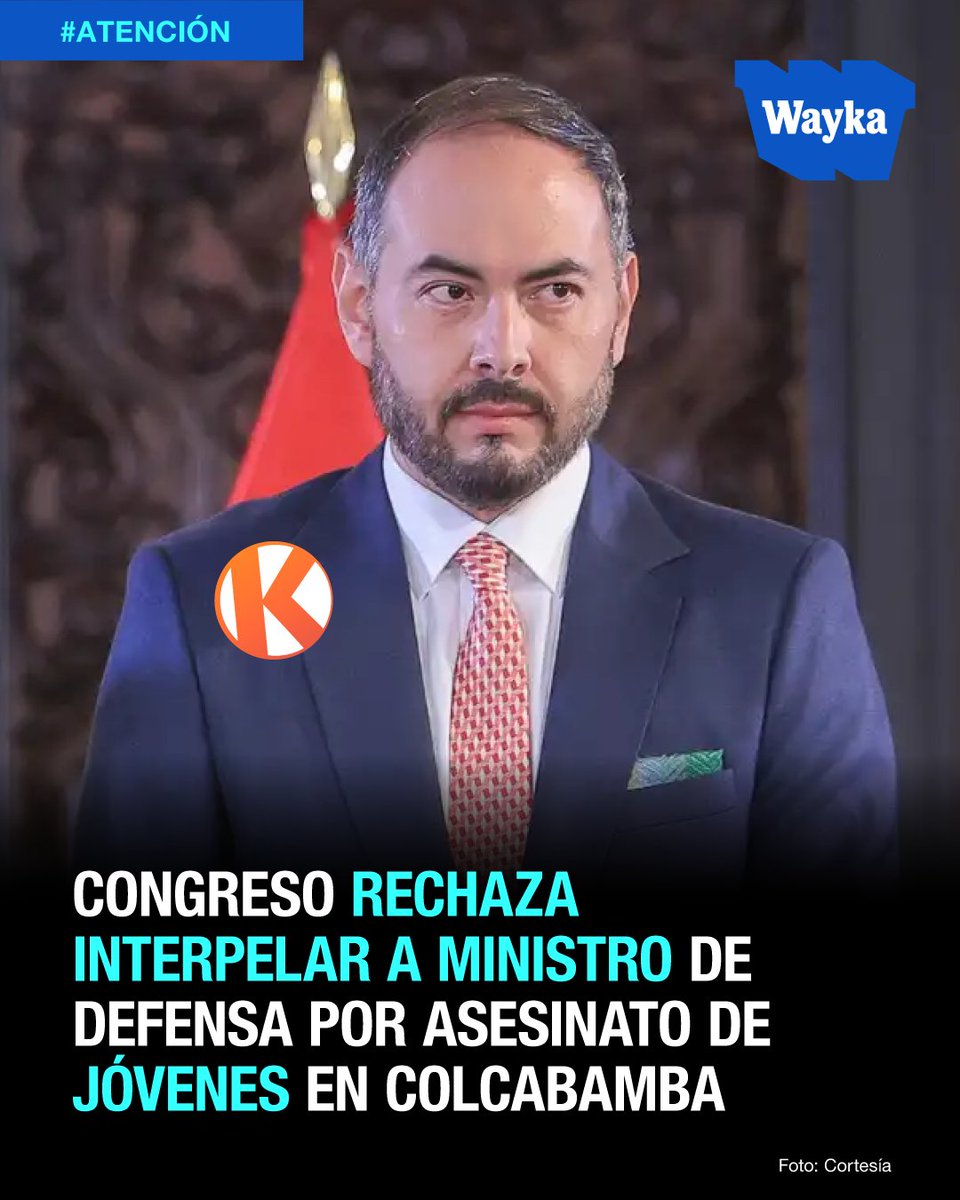 WaykaPeru's tweet photo. Para ser parte de la resistencia informativa, sigue el enlace en el primer comentario.
#Atención | ❌El Pleno del Congreso rechazó la moción de interpelación contra el ministro de Defensa, Amadeo Flores, por el asesinato de cinco jóvenes en Colcabamba, Huancavelica. https://t.co/VWRz1gph9s