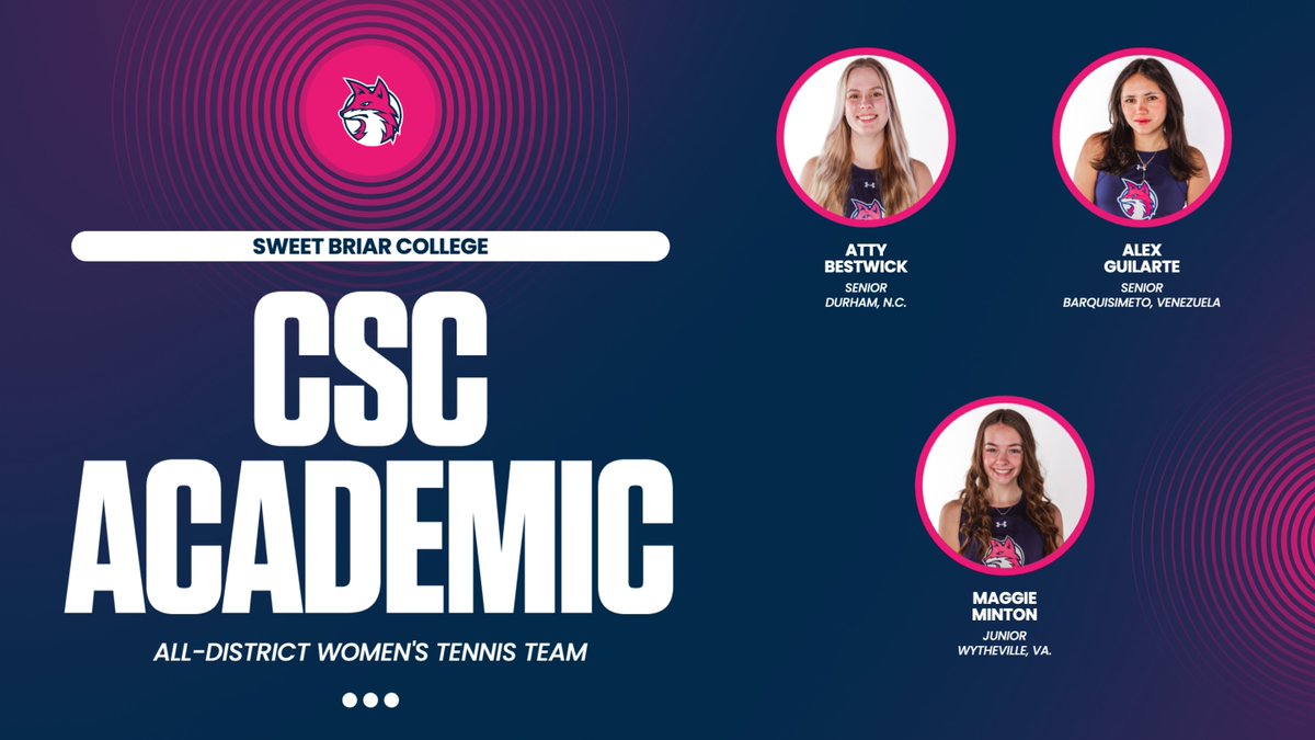 SweetBriarTEN's tweet photo. Excellence on the court and off it πͺπͺ
Seniors Atty Bestwick and Alex Guilarte and junior Maggie Minton have all earned spots on the CSC Academic All-District Team ππ
π°: https://t.co/pWOt5K3dTV
#upupsweet x #vixenFIERCE x #PASSION https://t.co/9WgAshQnHx