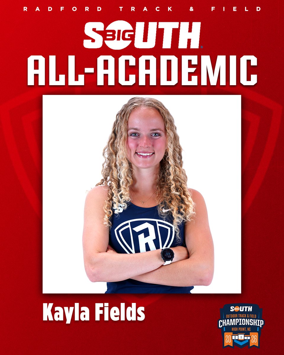 RadfordTrackXC's tweet photo. Congrats to Kayla for making the @BigSouthSports All-Academic Team!

The junior distance runner holds a 3.98 GPA as a Geospatial Science major! She also placed 4th in her first-ever 10K on Monday and took 7th in the 5K.

#RiseAndDefend https://t.co/uFwfUyYjHQ