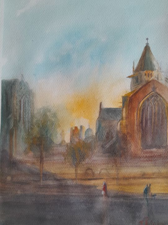 PartridgeTrevor's tweet photo. Art of the Day! "Impression of Rugby school". Buy at: https://t.co/aUiNUGzGcW https://t.co/Lmmqi973Eu