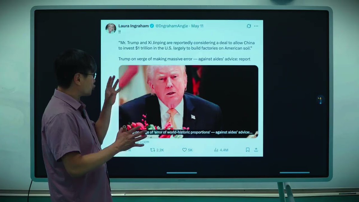 verofyi's tweet photo. What if the US-China rivalry is just theater? A new 'future history' video from Predictive History, set in 2026, lays out a shocking theory of global power, manufactured reality, and what's *really* behind Trump's visit to China.

Here are 8 of the most mind-bending claims 🧵👇 https://t.co/XEz4muo8oI