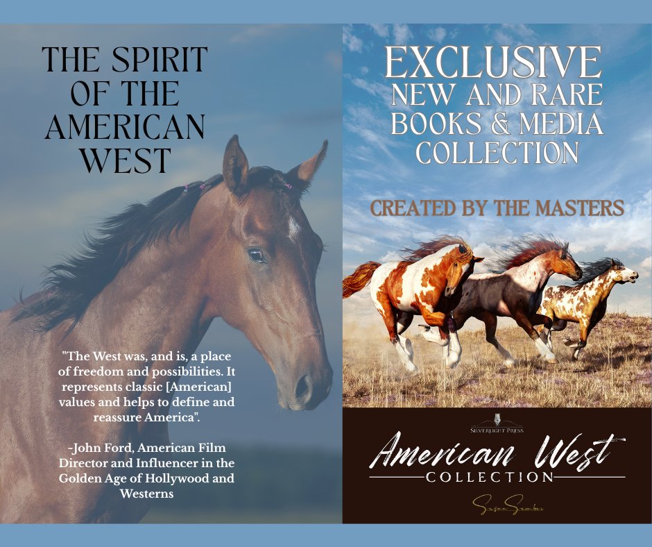 SusanSember's tweet photo. "The West was, and is, a place of freedom and possibilities. It represents classic [American] values and helps to define and reassure America". ~John Ford, American Film Director and Influencer in the Golden Age of Hollywood and Westerns
https://t.co/qsQKUwN35r #filmmaker 
https://t.co/x74KUHr5x2 #publisher #americanwestcollection #rarebooks #bookscreatedbymasters #AmericanWest #heritageandhistoryoftheamericanwest #storytellingpreservation