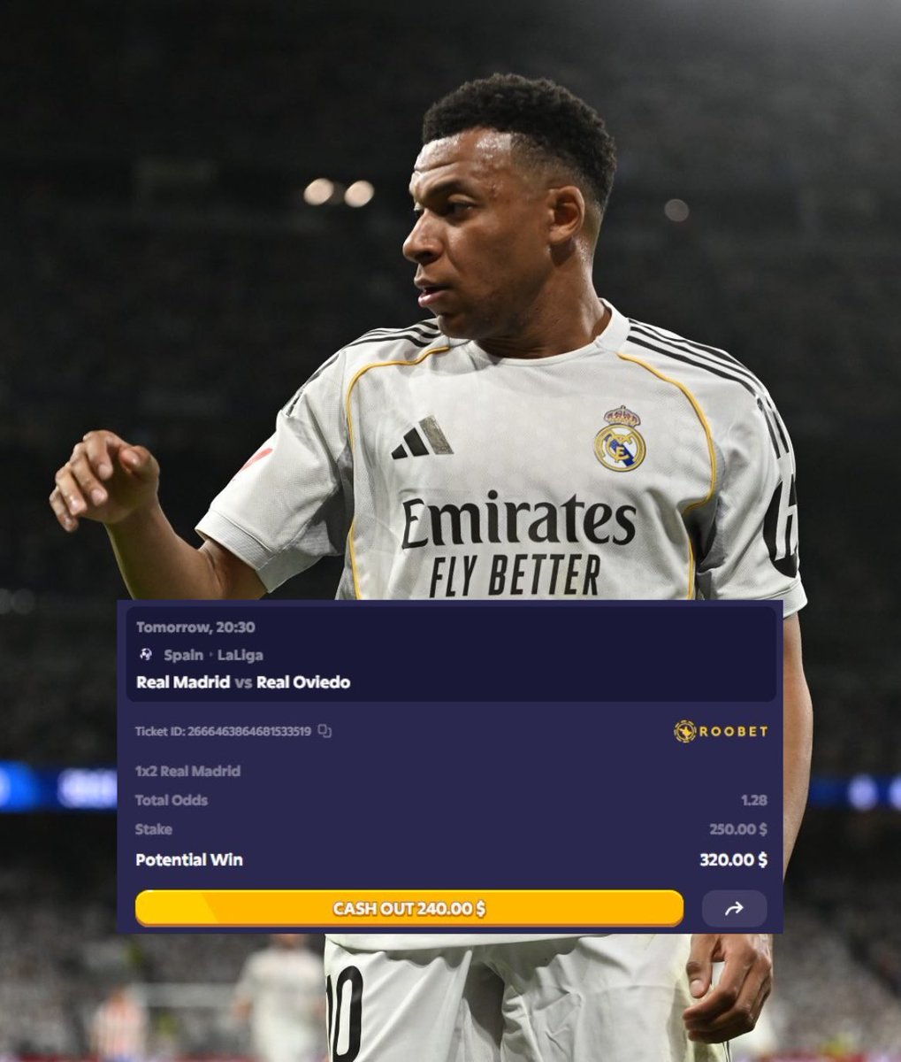 FutbolCheIsea's tweet photo. Although Real Madrid are currently in shambles, they’re still good enough to beat Real Oviedo. @Roobet https://t.co/S3BOwQBujE