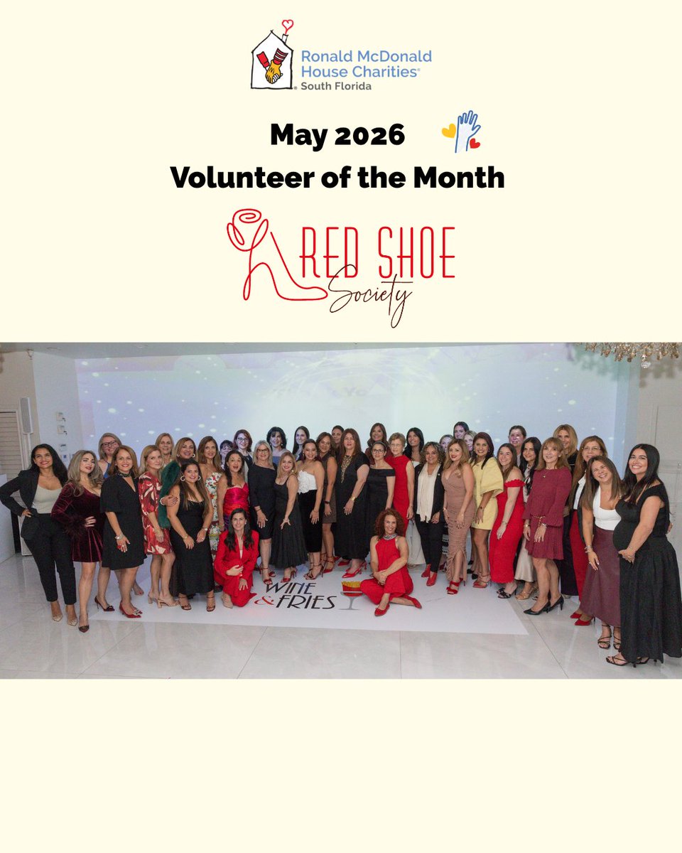 rmhcsfl's tweet photo. ✨ Volunteer of the Month: Celebrating the Red Shoe Society Ladies for their passion and dedication! ❤️👠 #RMHCSFL #KeepingFamiliesClose #VolunteerOfTheMonth #RedShoeSociety #CommunitySupport #ThankYouVolunteers https://t.co/HhlDFciJgF