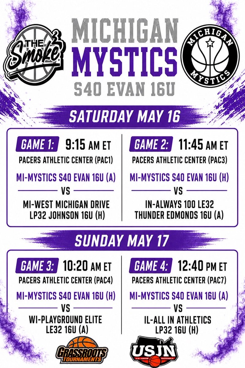 2028Chosen's tweet photo. Come check us out at “The Smoke” in Indianapolis. Let’s go! 🔥 

@clairebertuleit 
@KinziBurmeister 
@delaney_deboer 
@foor_madelyn 
A Hoitenga - McBain HS (twins)
@AudreyMccarley 
@aubrey4moore 
@NicoleZelinko
@addy7moore https://t.co/tU0lPuvJlQ