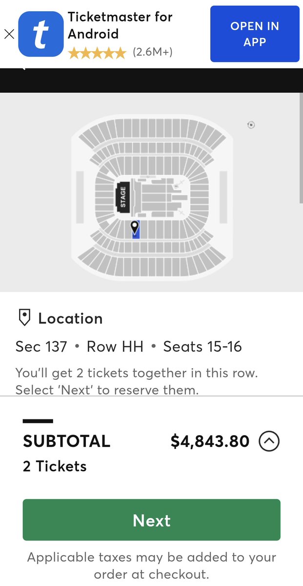 leeleehut's tweet photo. @Ticketmaster this is absolutely ridiculous!!! Almost $5,000 for 2 @lukebryan tickets 🤬🤬🤬🤬 https://t.co/u7jeCSjgyu