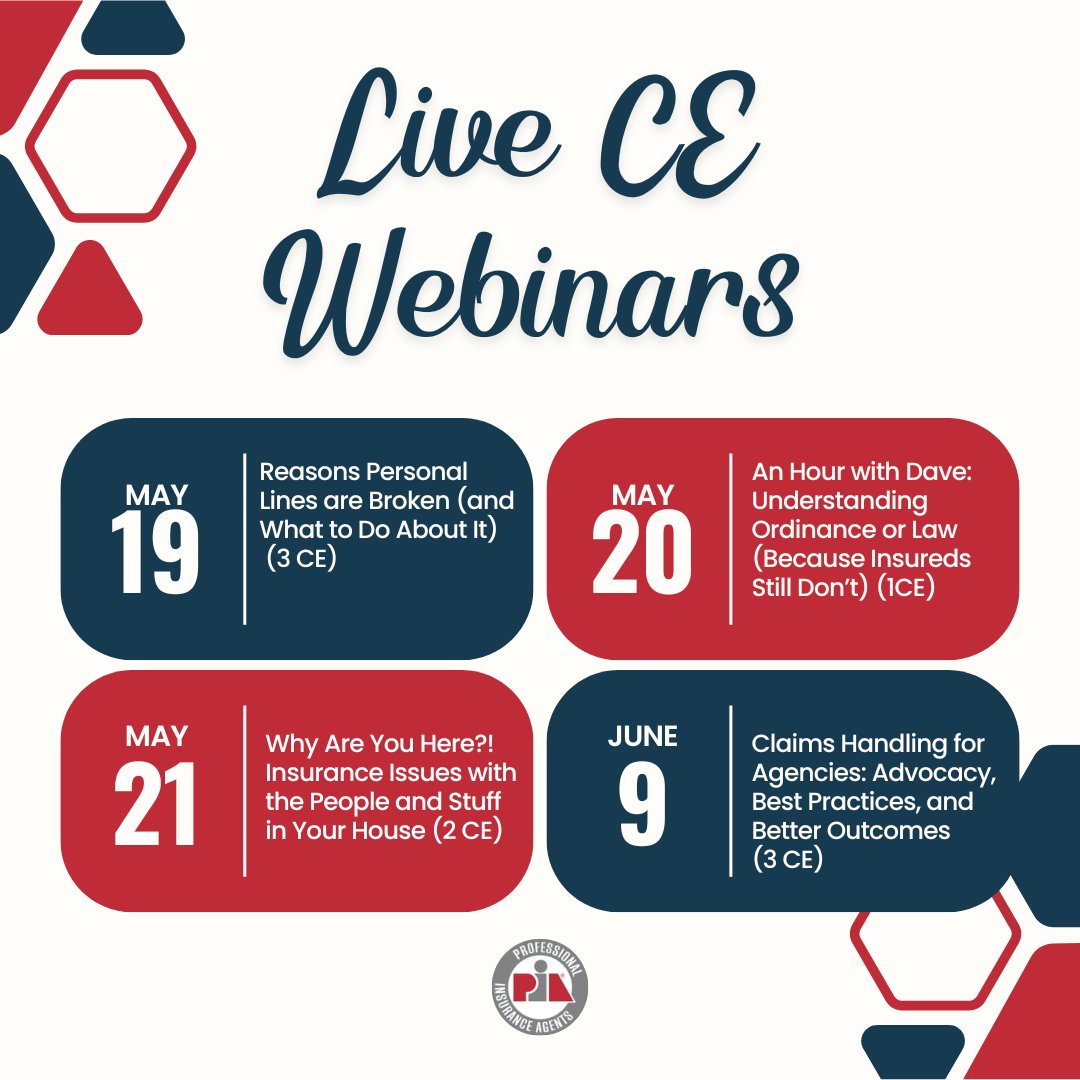 PIA_Michigan's tweet photo. Don’t Miss Our Next Live CE Webinars!

Our next live CE webinar is coming up soon! Join us for expert-led insights, practical takeaways, and meaningful discussion you can put into action right away.

Save your seat today: https://t.co/nnnNjvltzr https://t.co/RRoO9oUchj