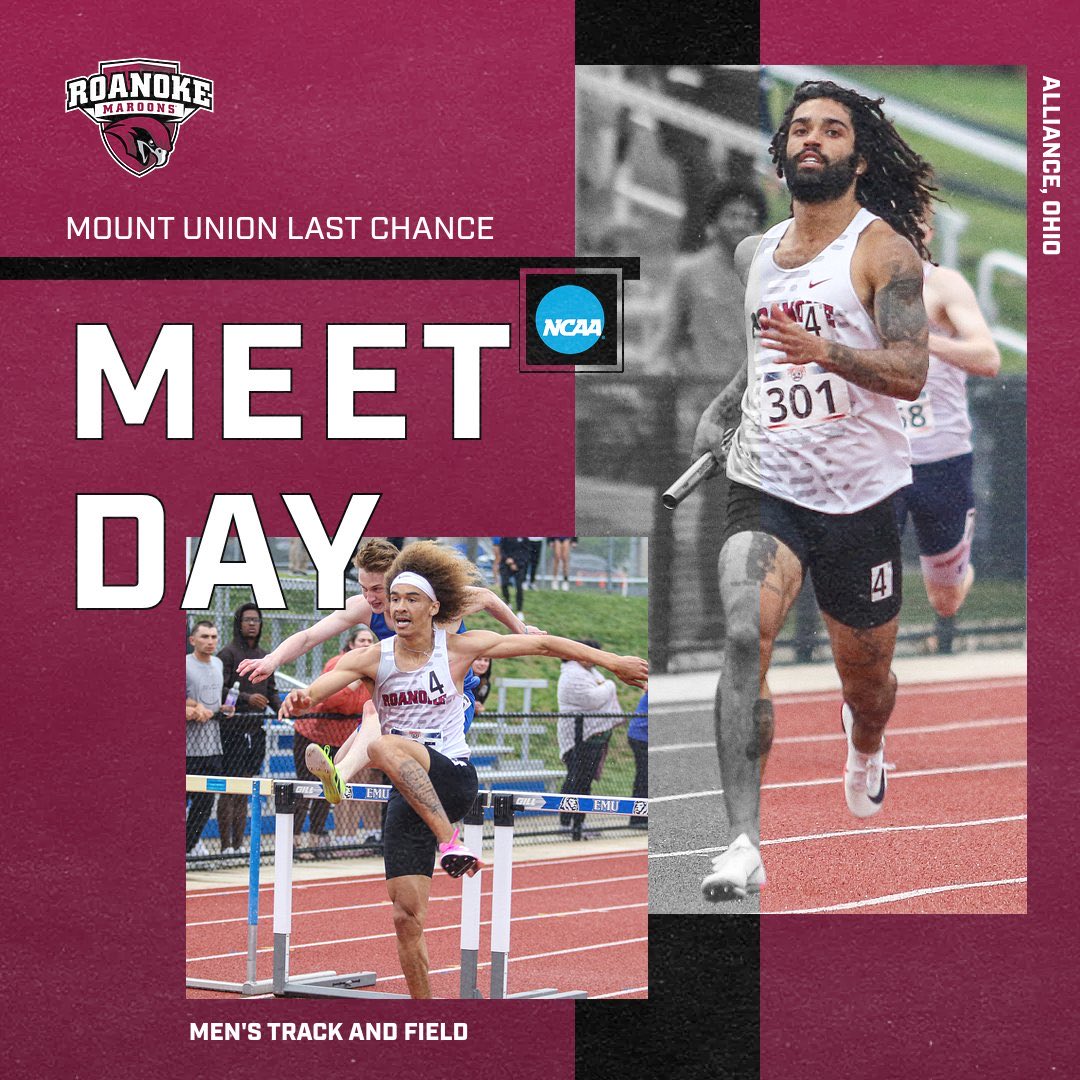RCmaroons's tweet photo. MEET DAY!!

Max Cardwell and DeShawn Austin take one last stab at qualifying for the NCAA Championships this evening as they compete at the Mount Union Last Chance meet! https://t.co/HqPVknPeom