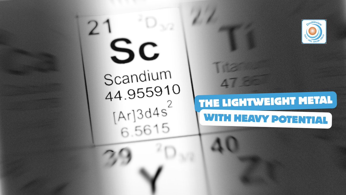 DoubleviewGold's tweet photo. #Scandium helps create lighter, stronger, high-performance aluminum alloys used in aerospace, defense, transportation & advanced manufacturing.
That’s part of what makes $DBG.V #HatProject stand out. Beyond Co & Au, Hat also hosts Sc within its polymetallic system. #mining https://t.co/LN4ejTvk2A