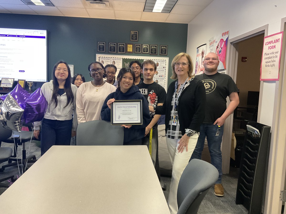 vb_atc's tweet photo. Congratulations to Madeline Vu for receiving a $1,000 Jon Poteat Scholarship from the National Technical Honor Society! Madeline has been an active member since her induction last year. You could be next. Apply during 10th-12th grade. https://t.co/daVi8RqO13