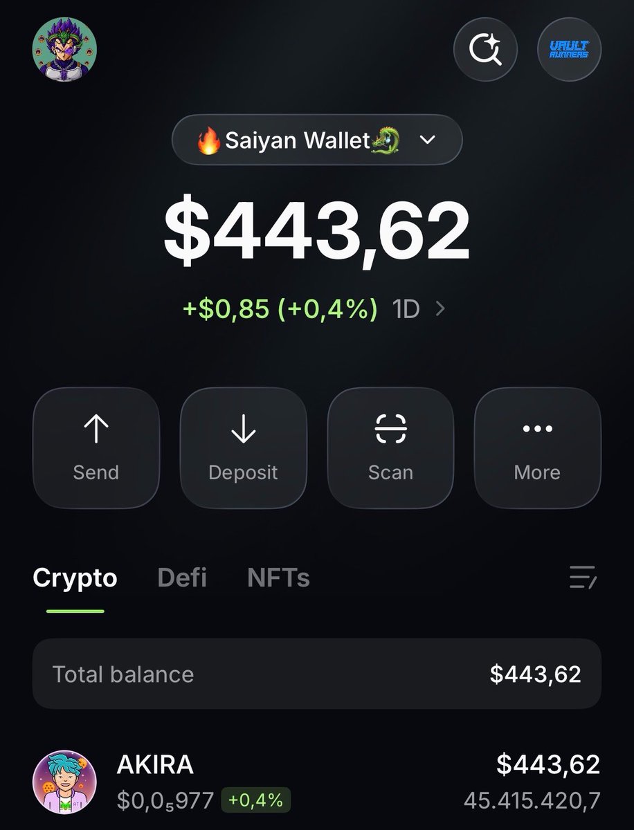 SaiyanBeats791's tweet photo. From small buys to big positions π Just added another 1M $AKIRA (0.107 SOL).
Now holding 45.4M tokens as the #3 top holder. $AKIRA hits different π #
#Solana #GemToken #AKIRA https://t.co/7U3JIv1rgx